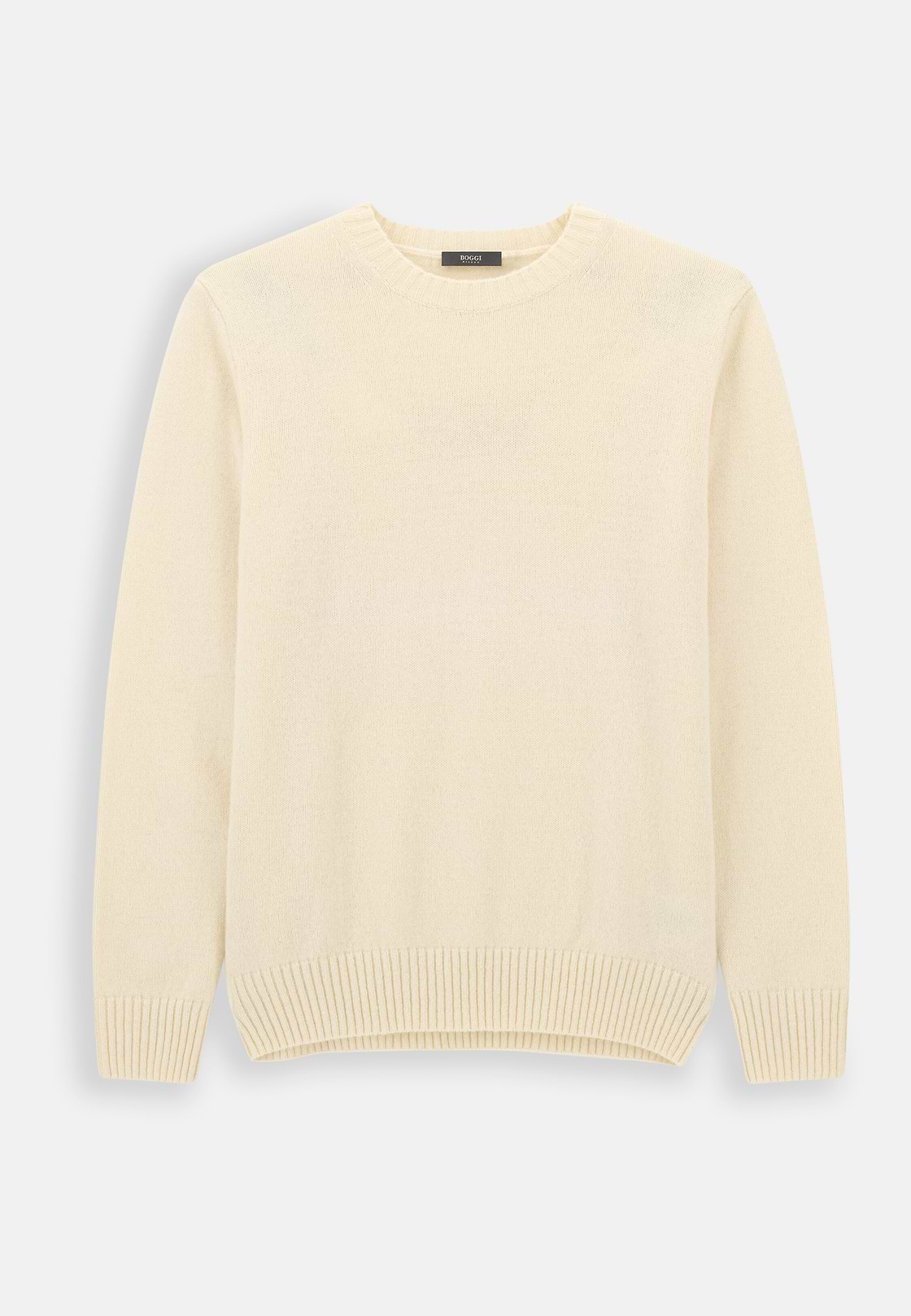 Crew Neck Jumper in Wool Blend, Offwhite, hi-res, 5