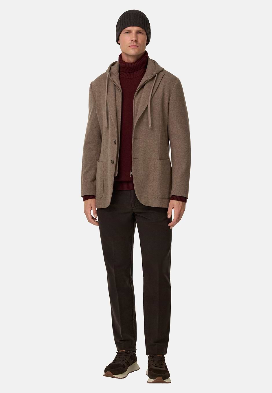 Sweatjacke Madison aus Wolle und Kaschmir, Braun, hi-res