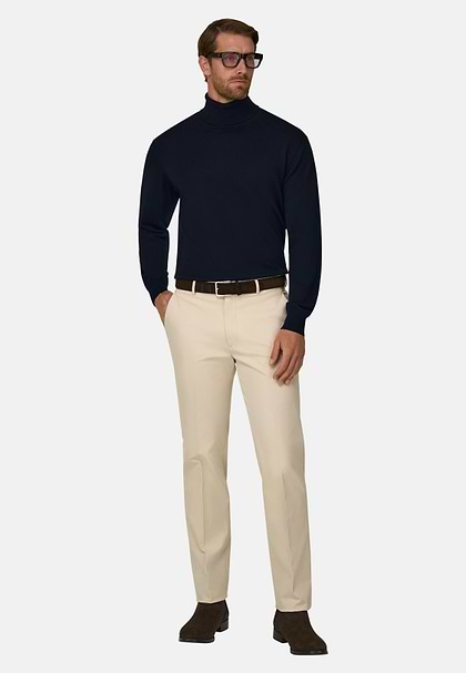 Pantalones de Algodón Tencel® Modal Elástico, BLANQUECINO, hi-res