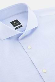 Camicia In Cotone Slim Fit, Azzurro, thumb, 5