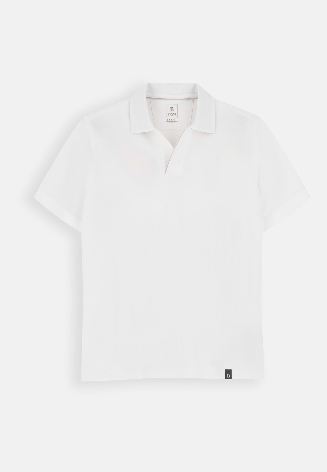 Polo aus Stretchgewebe Piqué Mischgewebe Cool Jade, Weiß, hi-res, 5