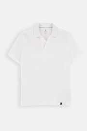 Polo aus Stretchgewebe Piqué Mischgewebe Cool Jade, Weiß, thumb, 5