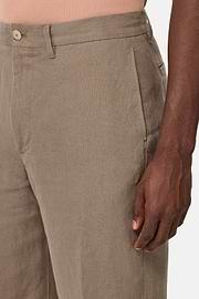 Pantalon En Lin, Taupe, hi-res