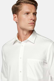 Camisa De Algodón Regular Fit, Blanco, hi-res