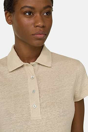 Polo en lin extensible, Sable, thumb, 4