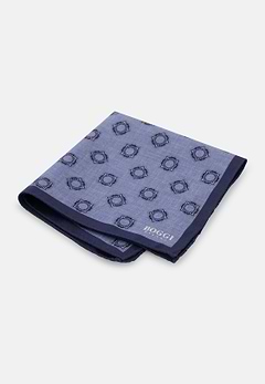 Pocket Square Double Print Medallion Pattern Silk