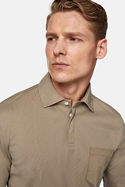 Camisa polo em piqué de alto desempenho, Beige, hi-res