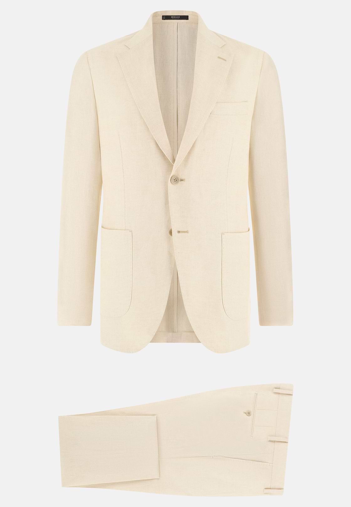 Herringbone Linen Suit, Sand, hi-res, 6