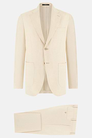 Herringbone Linen Suit, Sand, thumb, 6