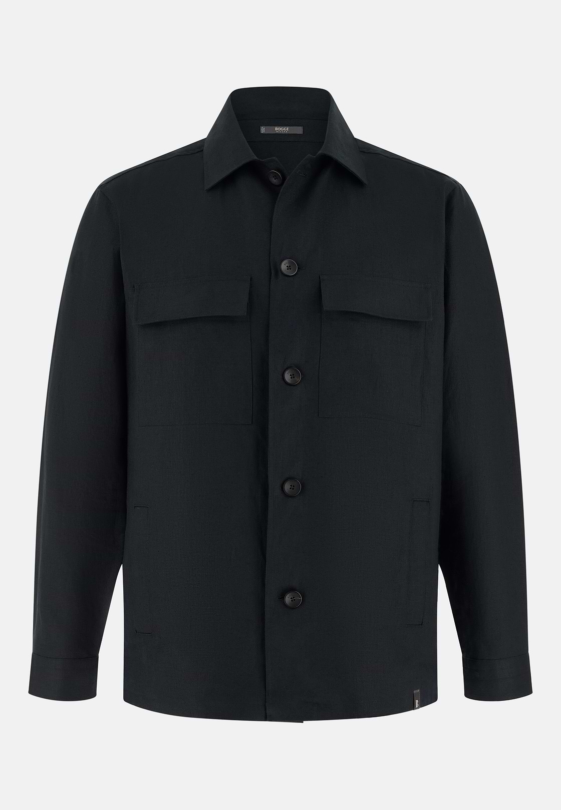 Link Shacket in Pure Linen, Black, hi-res, 5