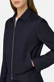 Blazer Volledige Rits Krijtstreep, Navy blue, thumb, 3