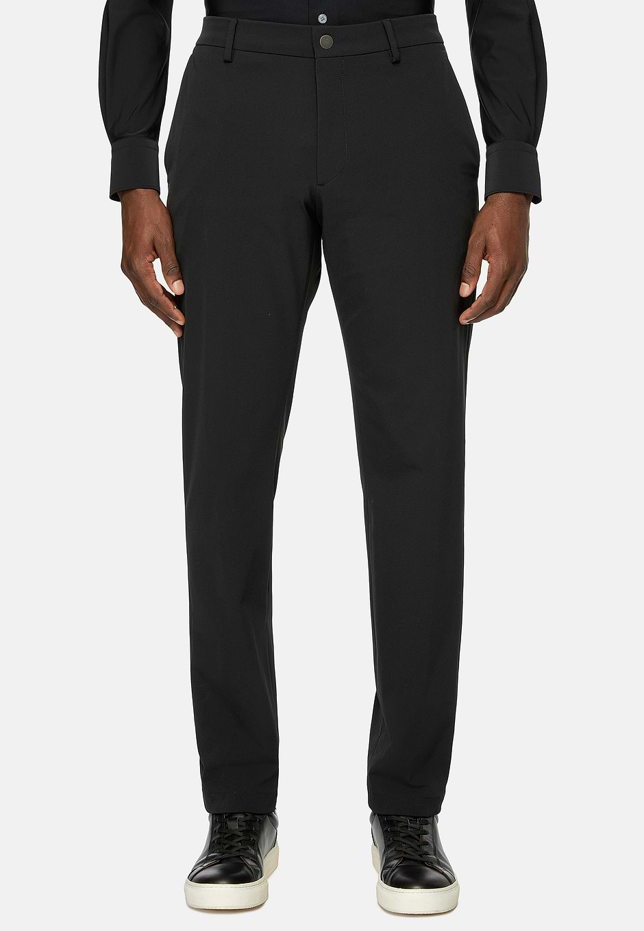 B Tech Stretch Performance Nylon Trousers, Black, hi-res