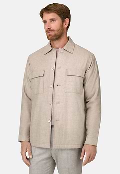 Camicia Over Imbottita in Cotone Tencel