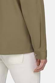 Camicia Over In Cotone Tencel, Beige, thumb, 4