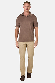 Polo En Nylon Coton, Taupe, hi-res