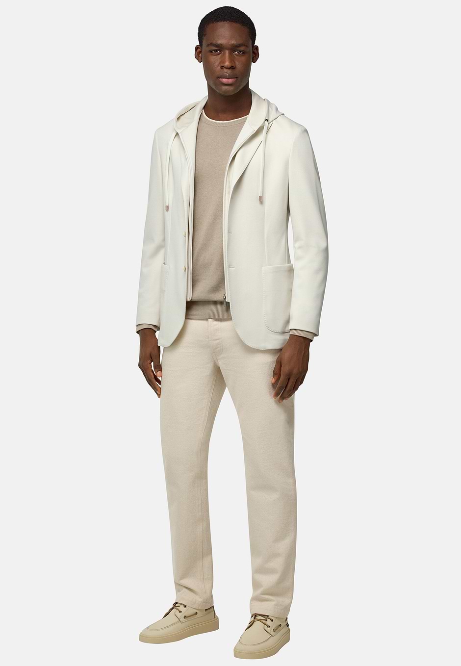 Veste Molletonnée Madison En Coton Mélangé, Crème, hi-res