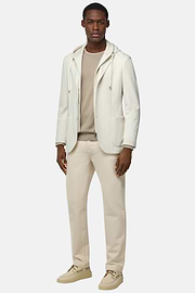 Madison Cotton Blend Sweatshirt Jacket, Cream, hi-res