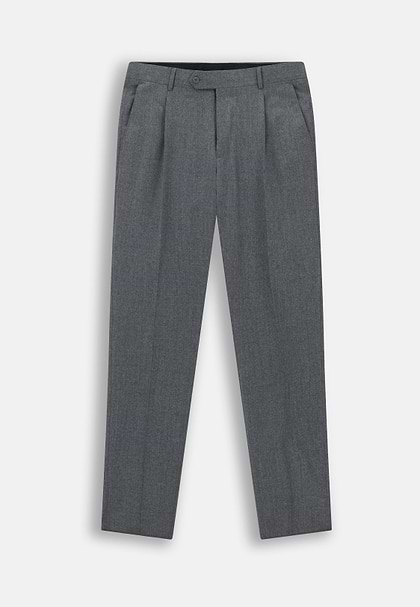 Wool Trousers, Grey, hi-res