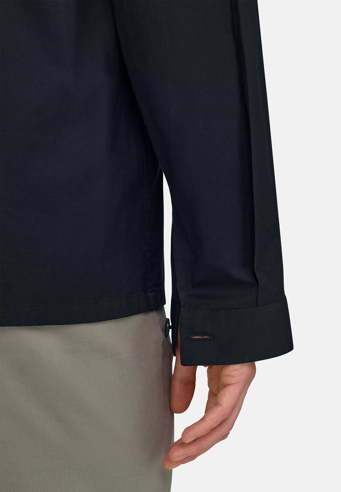Camicia Over In Cotone Tencel, Navy, hi-res, 4
