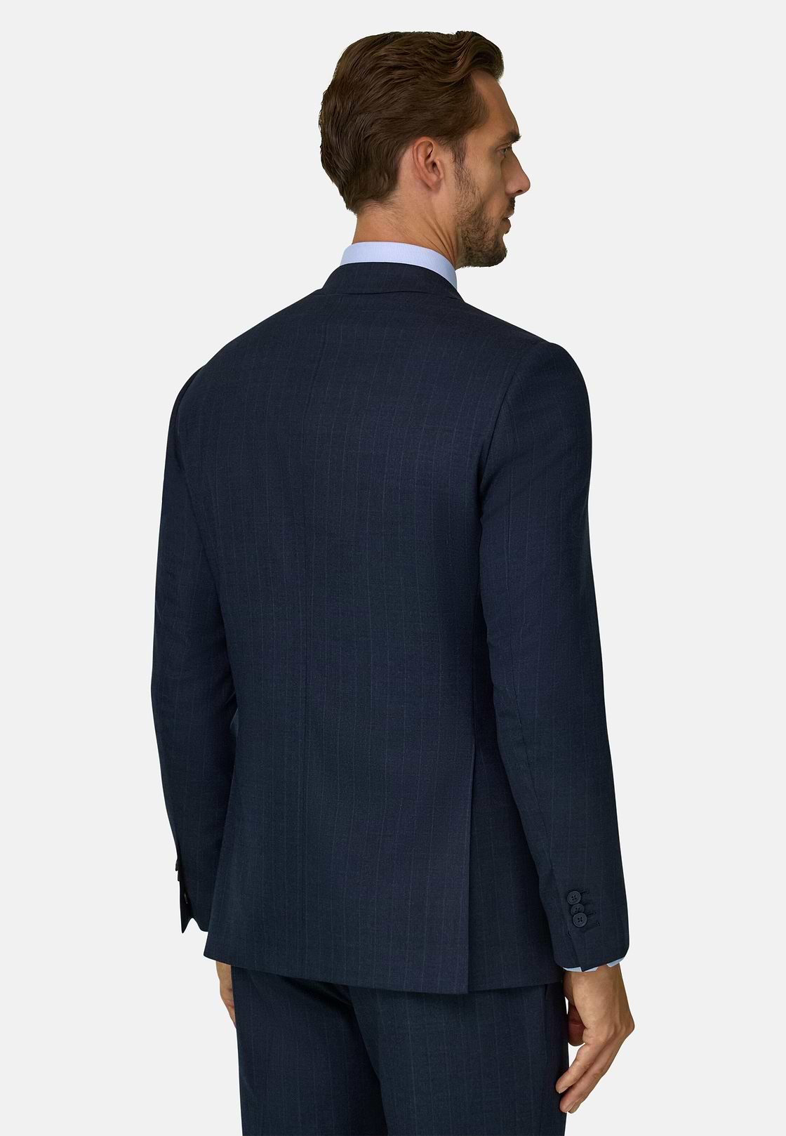Suit Stretch Wool Cashmere Silk, Navy blue, hi-res, 5