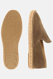 Tellin Suede Leather Espadrilles, Brown, thumb, 4