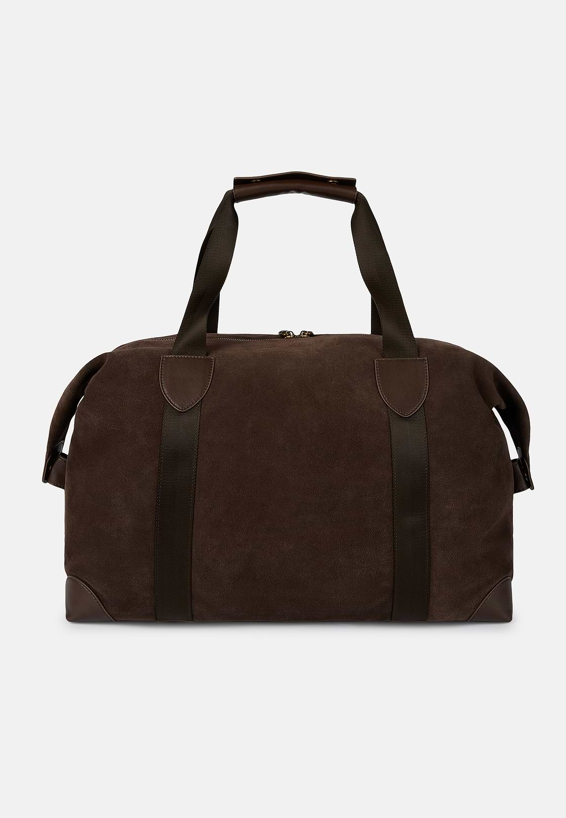 Travel Bag In Suede Leather, Brown, hi-res