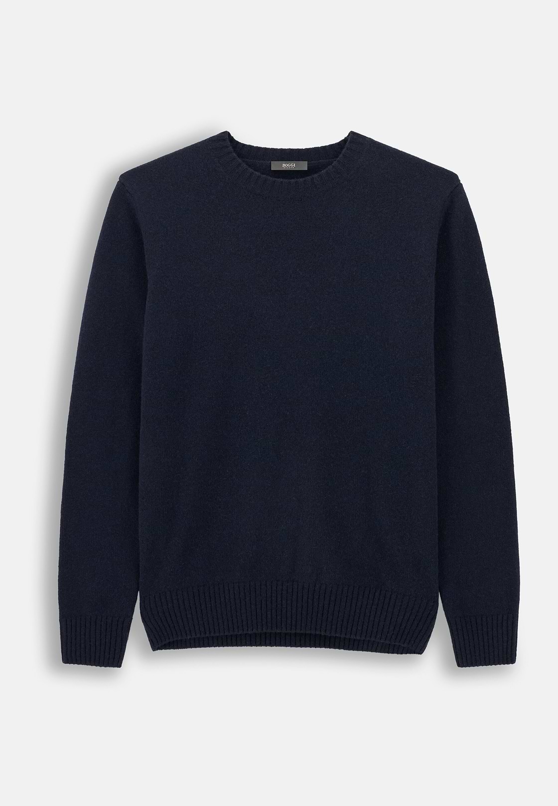 Crew Neck Jumper in Wool Blend, Navy blue, hi-res, 5