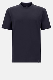 T-Shirt In Stretch Supima Cotton, Navy blue, hi-res