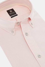 Camisa Oxford de algodón corte regular, Rosado, hi-res