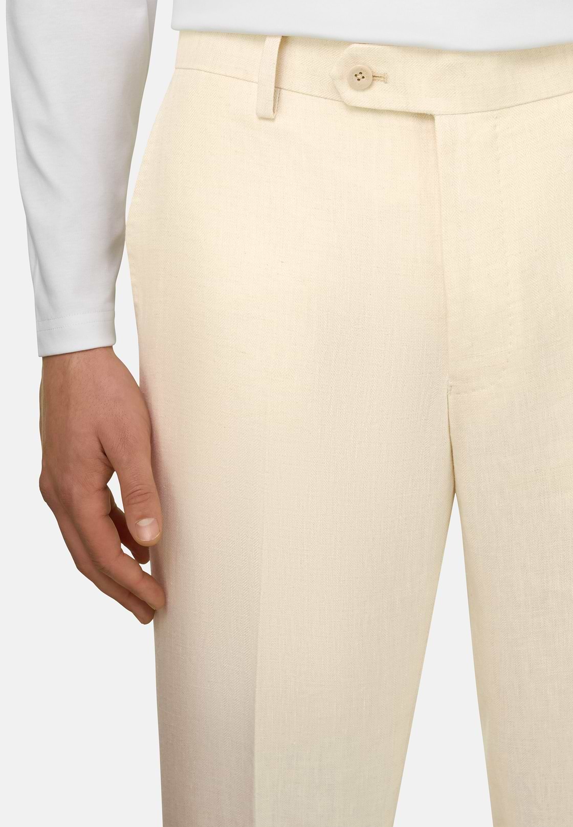 Herringbone Linen Suit, Sand, hi-res, 5