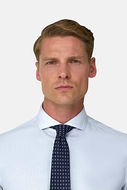 Striped Cotton Slim Fit Shirt, Light Blue, thumb, 3
