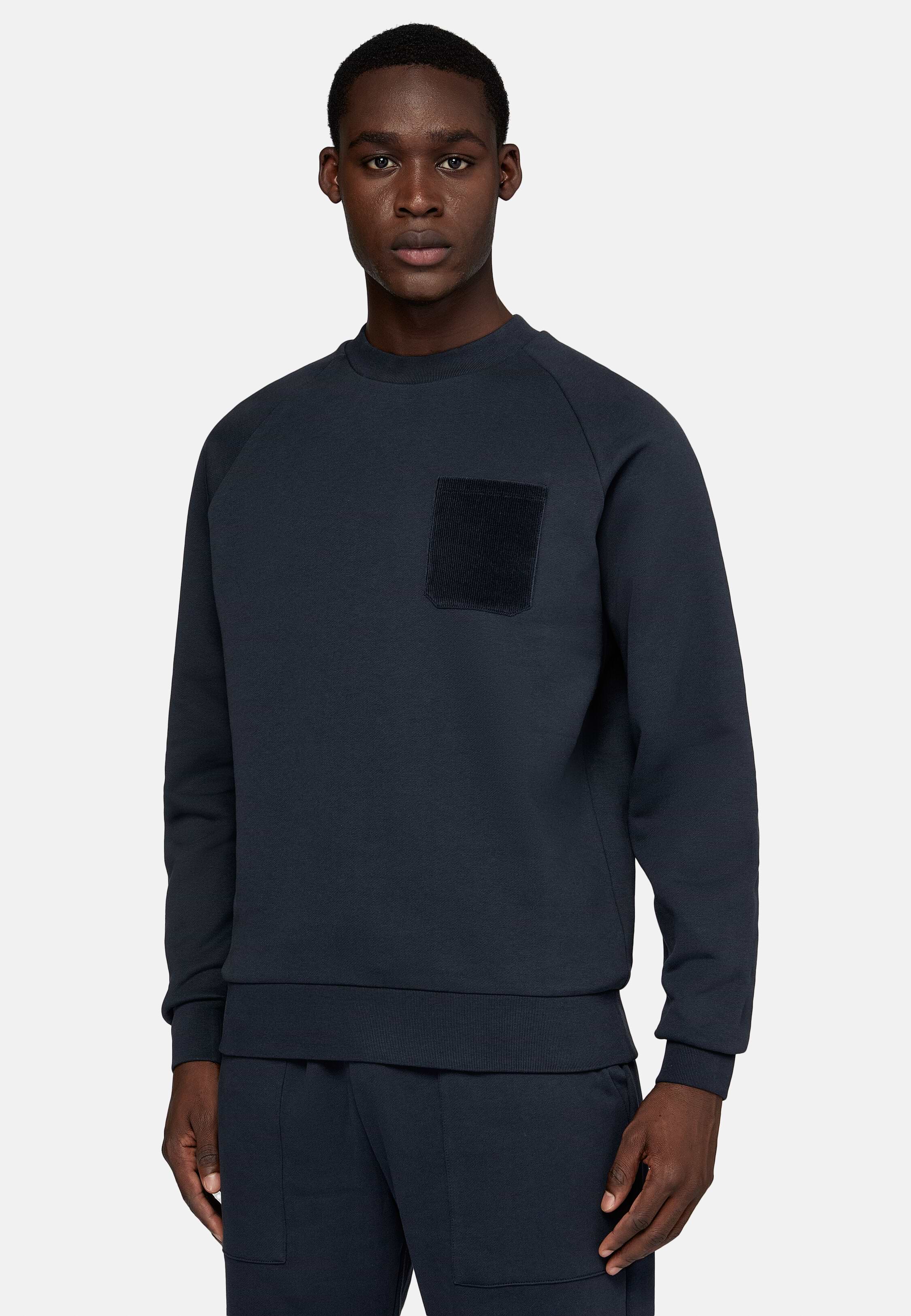 Men s Crew Neck Cotton Sweatshirt Boggi Milano