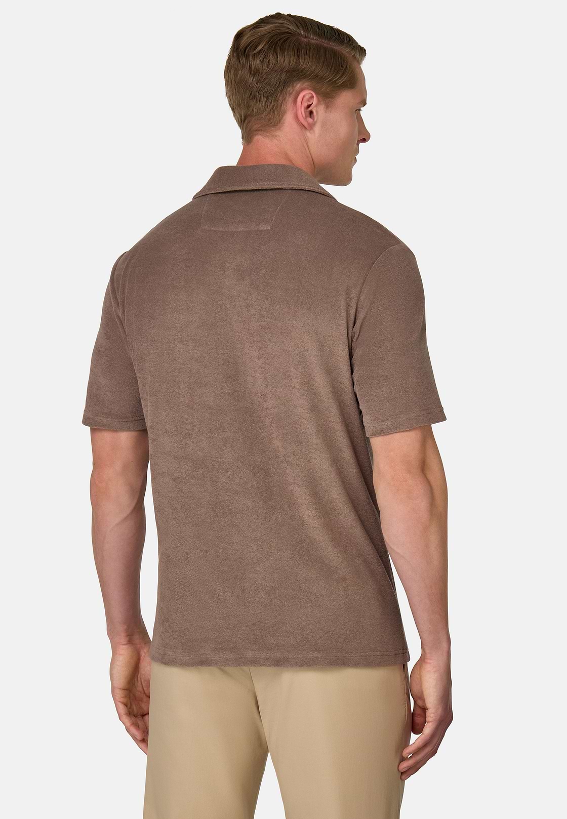 Polo En Nylon Coton, Taupe, hi-res