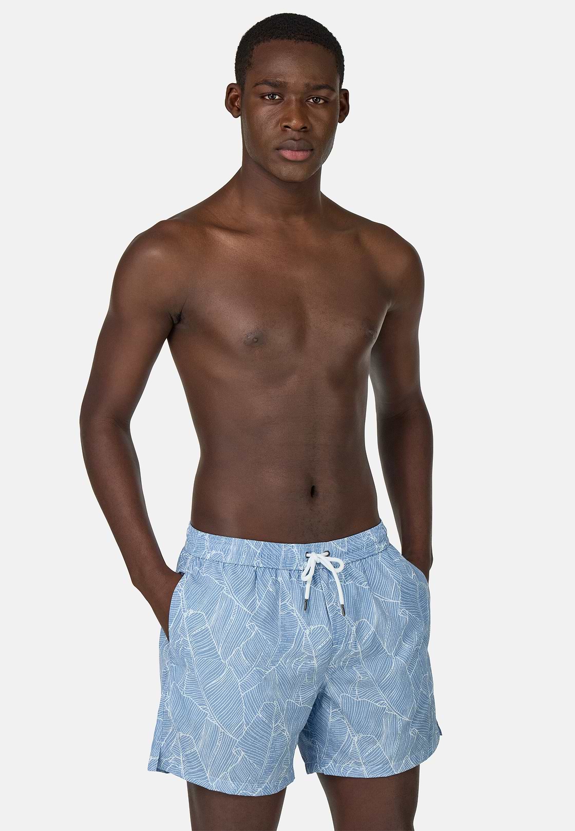 Maillot De Bain Imprimé Fantaisie, Bleu clair, hi-res