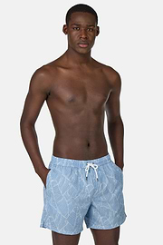 Maillot De Bain Imprimé Fantaisie, Bleu clair, hi-res