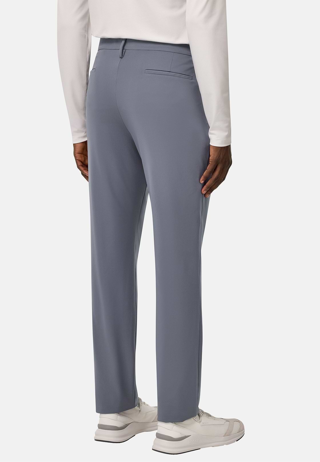 B-Tech Stretch Nylon Trousers, Charcoal, hi-res