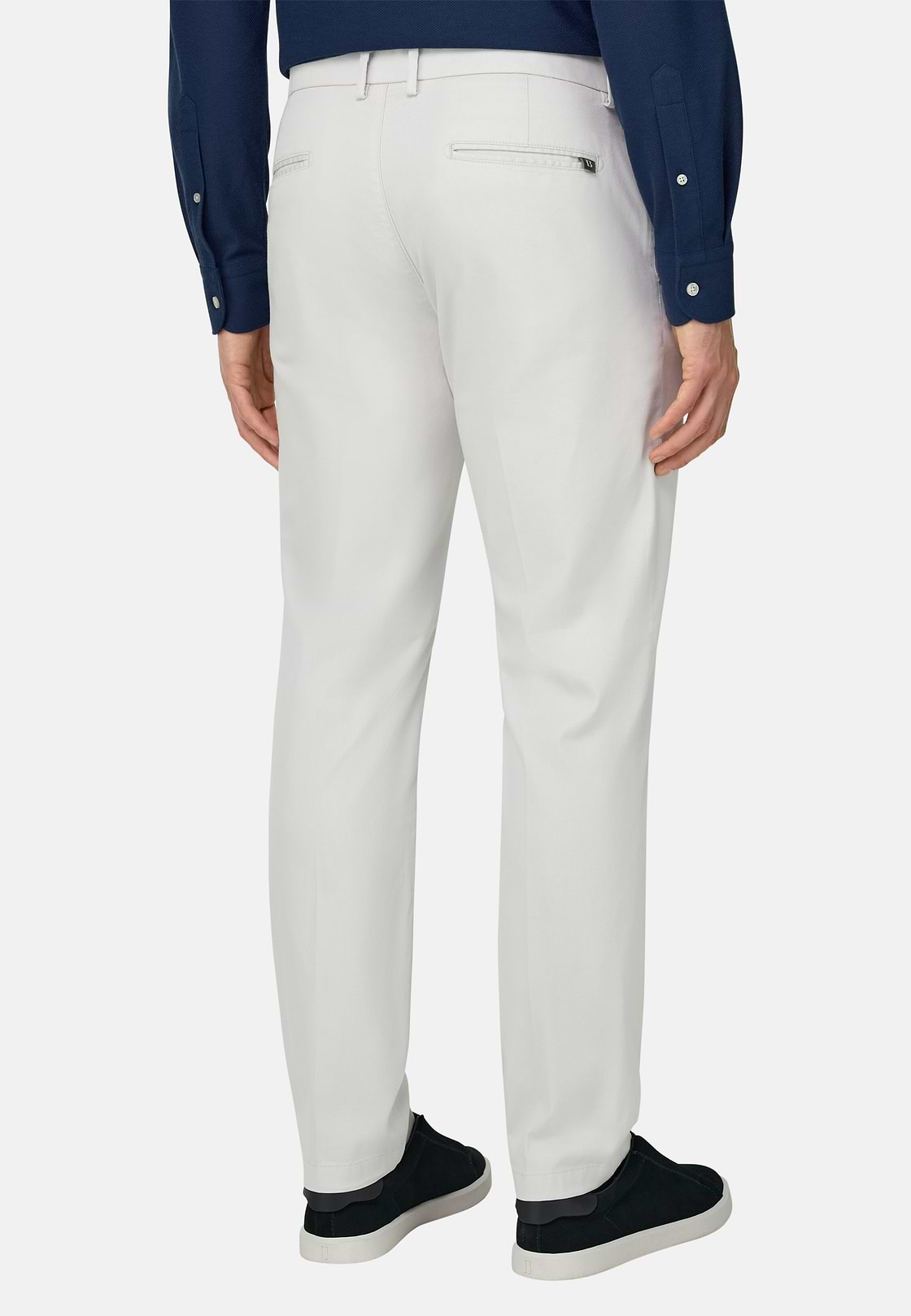 Pantalon En Coton Tencel Extensible, La glace, hi-res, 3