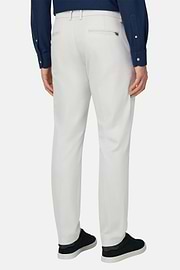 Pantalon En Coton Tencel Extensible, La glace, thumb, 3