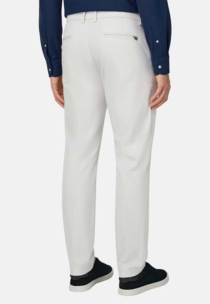 Hose Aus Baumwoll-Tencel-Stretch, Eis, hi-res
