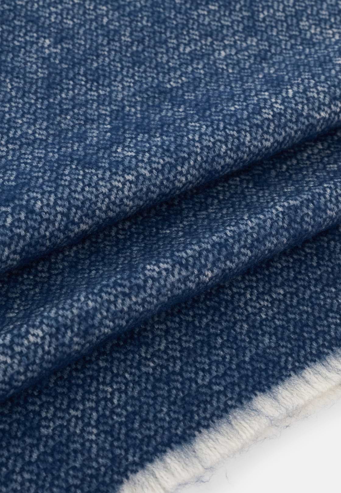 Scarf Micro Structured Jacquard Wool, Blue, hi-res, 3
