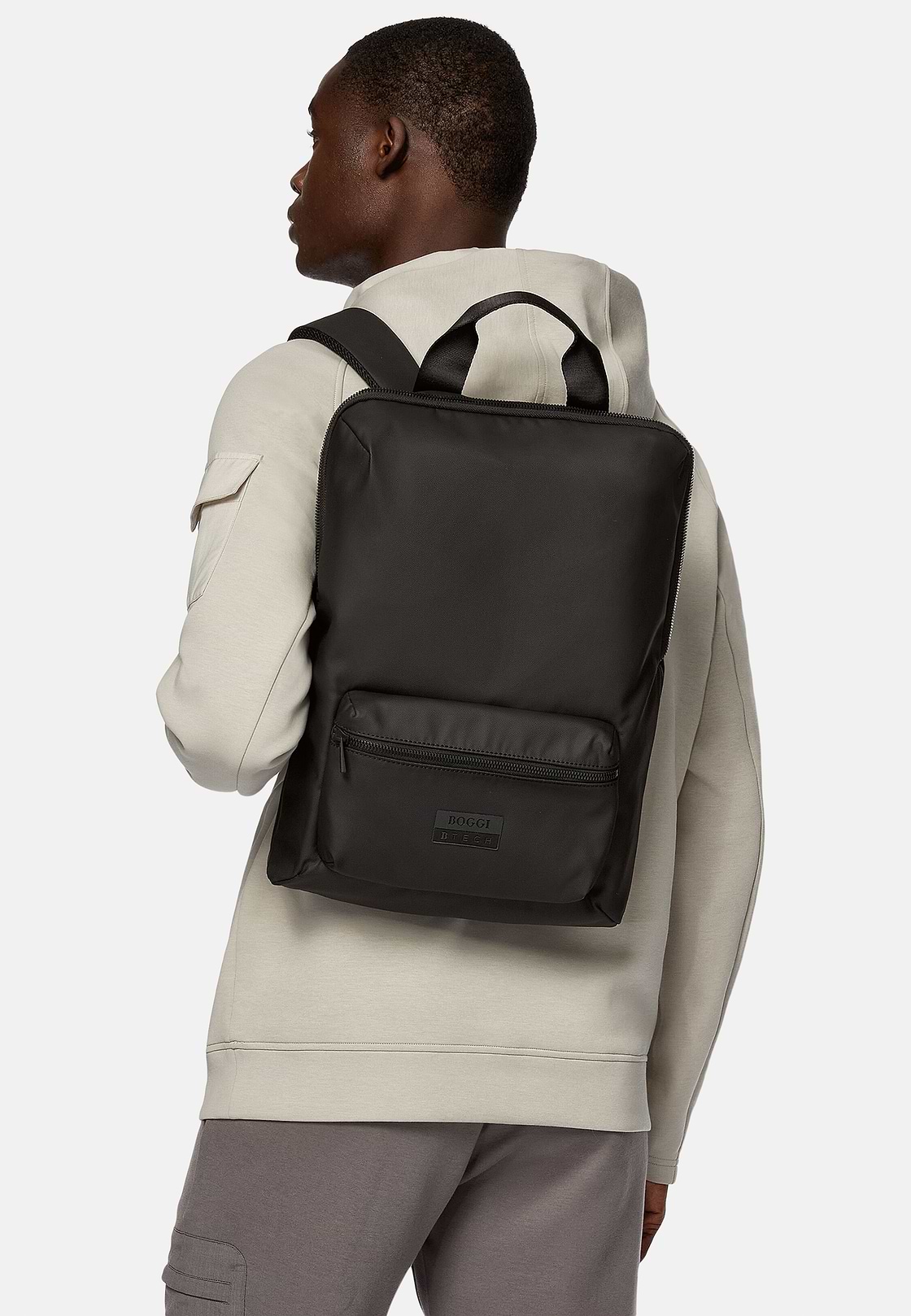 Men s Recycled Polyester Technical Fabric Backpack Boggi Milano