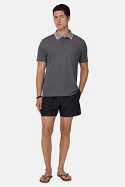 Plain Technical Swimsuit, Black, thumb, 1