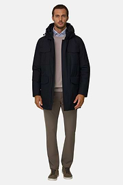 Jacket in Technical Fabric Padded, Navy blue, thumb, 2