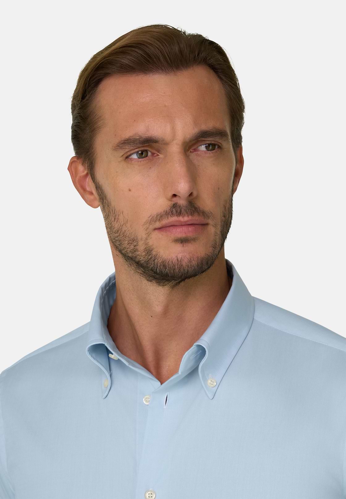 Regular Fit Pinpoint Cotton Shirt Button Down, , hi-res, 3