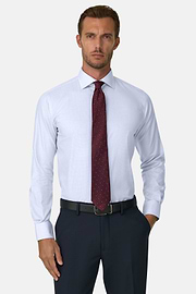 Shirt Checked Cotton Twill Regular Fit, Light Blue, thumb, 1