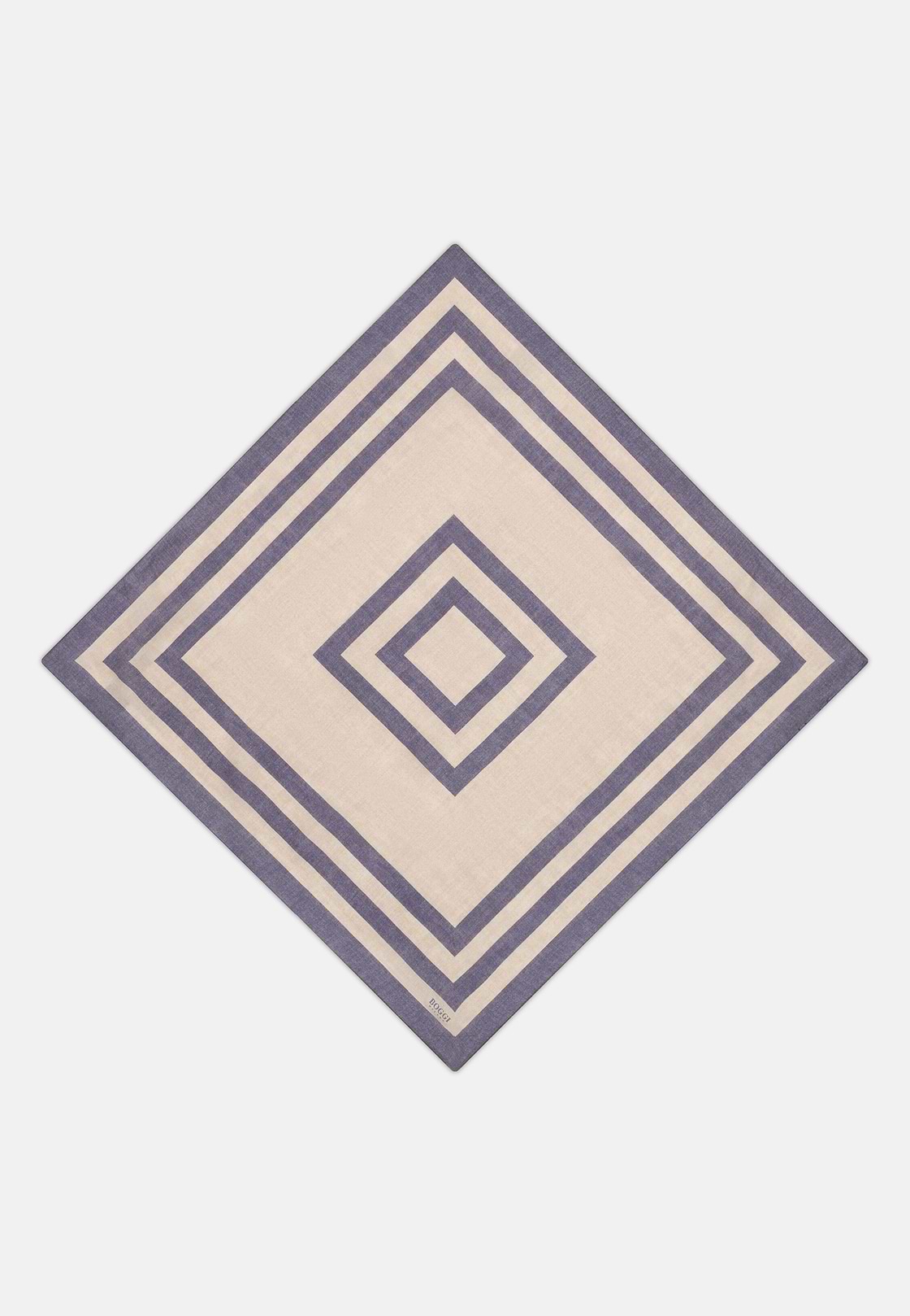 Bandana Contrast Border Print in Silk, Light grey, hi-res, 1