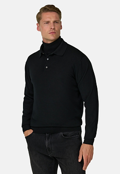 Gestricktes Polo aus Merino