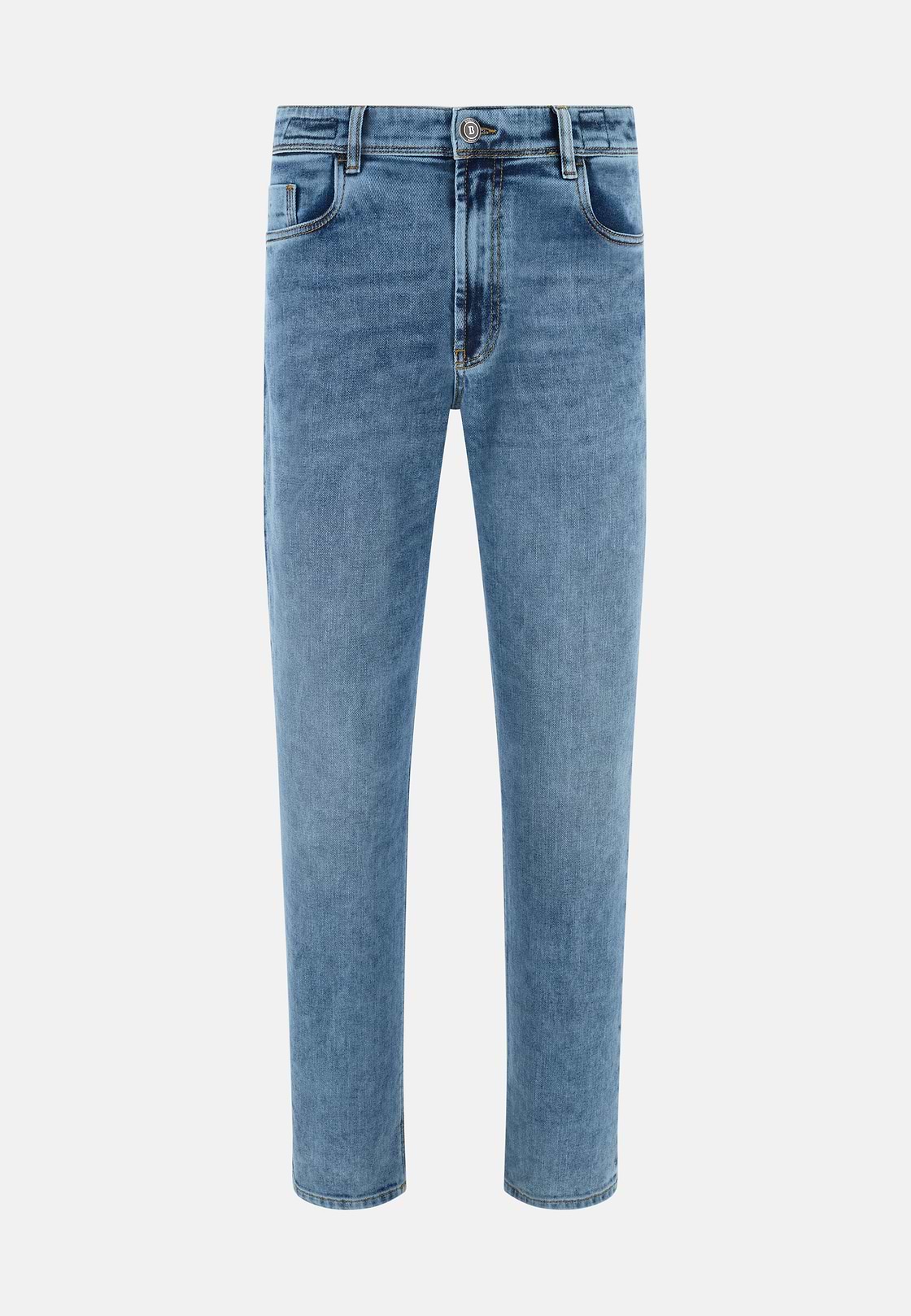 Niebieskie jeansy ze stretchem, Medium Blue, hi-res, 5