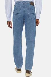 Light Blue Stretch Denim Jeans, , hi-res