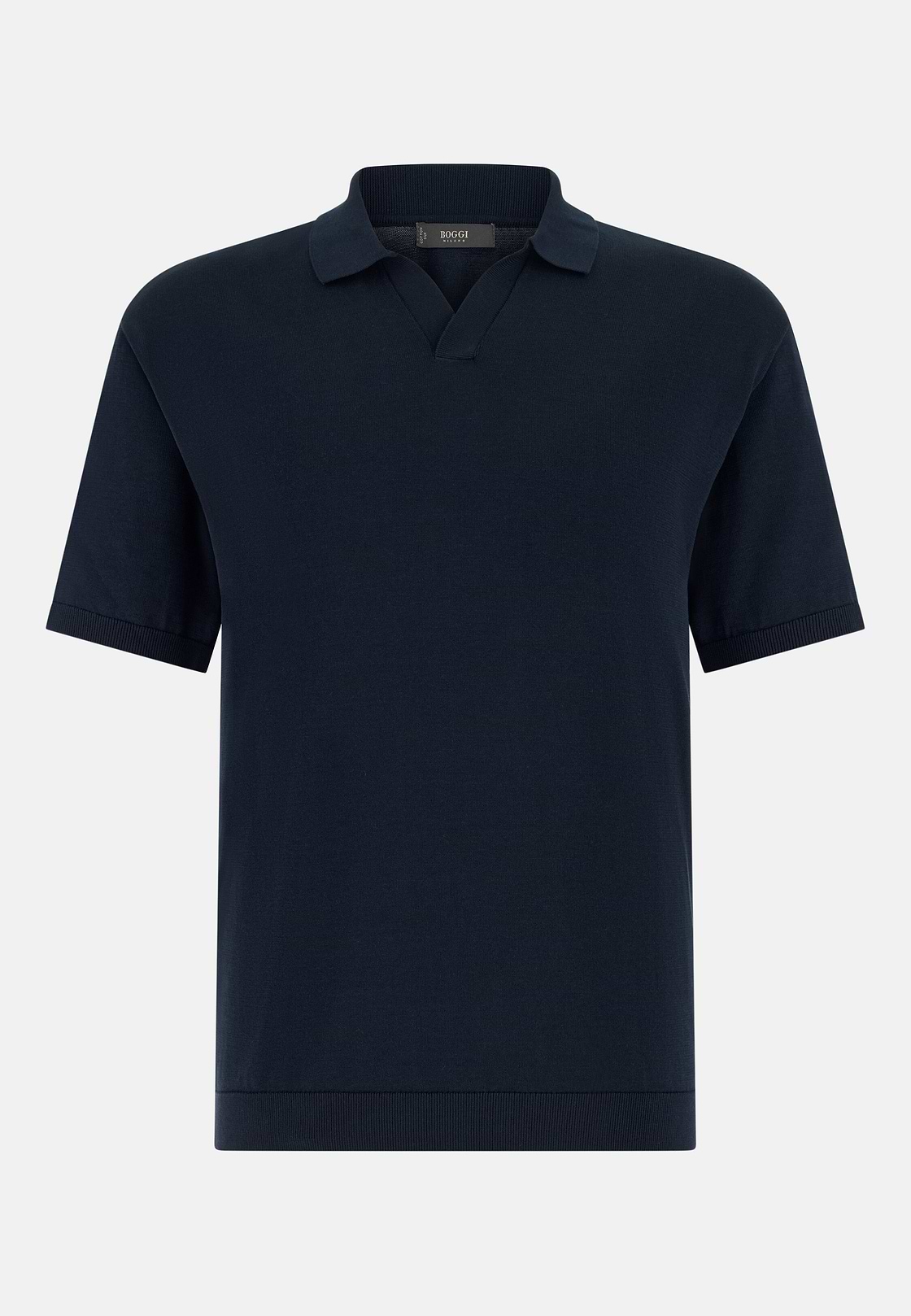 Polo Di Maglia In Cotone Seta, Navy, hi-res, 5
